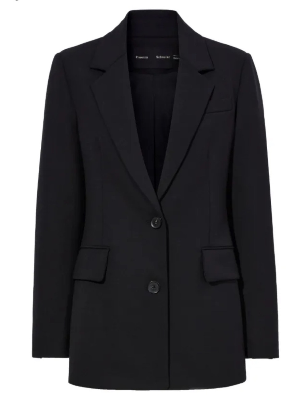 Proenza Schouler Black Single-Breasted Tailored Blazer. NWOT Size 0.
